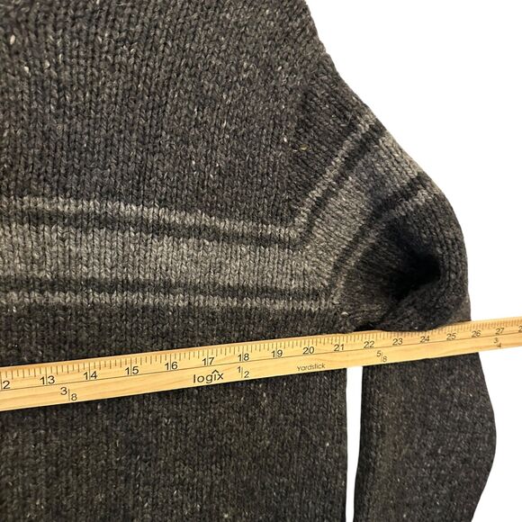 BOZ International Canada 100% Lambswool Grey Button Up Cardigan Size L - Picture 6 of 6